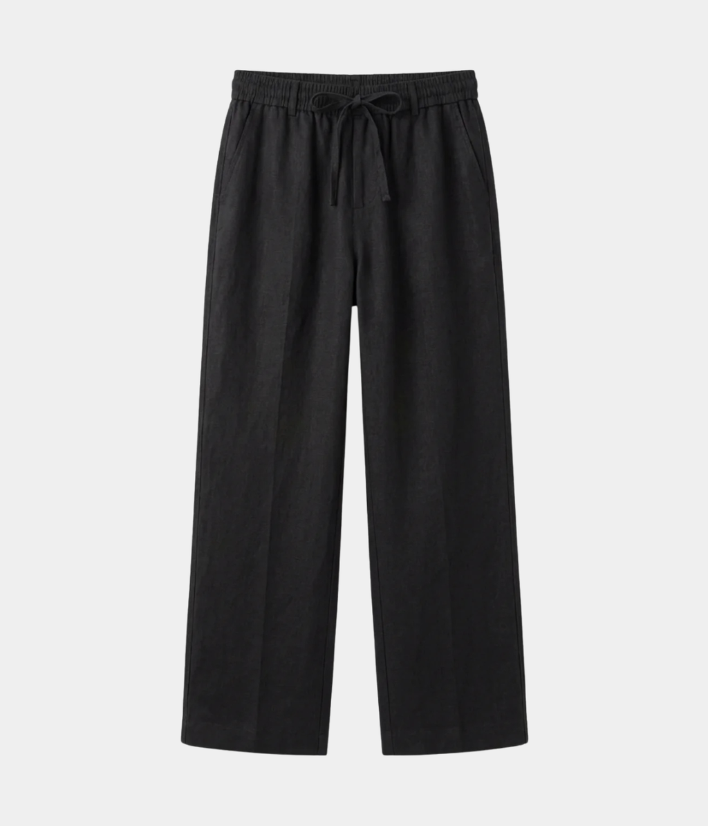 Black Linen Trousers